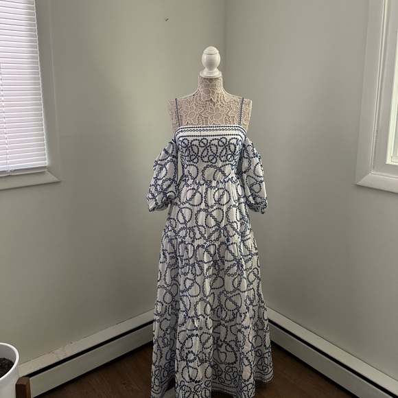 Anthropologie Puff-Sleeve Eyelet Dress, size S - Picture 2 of 4